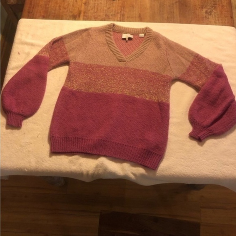 Anthropologie Numph Color Block Sweater